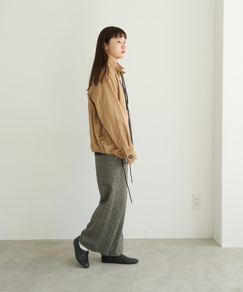 note et silence (ノートエシロンス)の「【 AMB100貨 】コットンツイルベロアコンボブルゾン(ブルゾン・レディース・ブラック/ベージュ・1)」の18枚目の写真