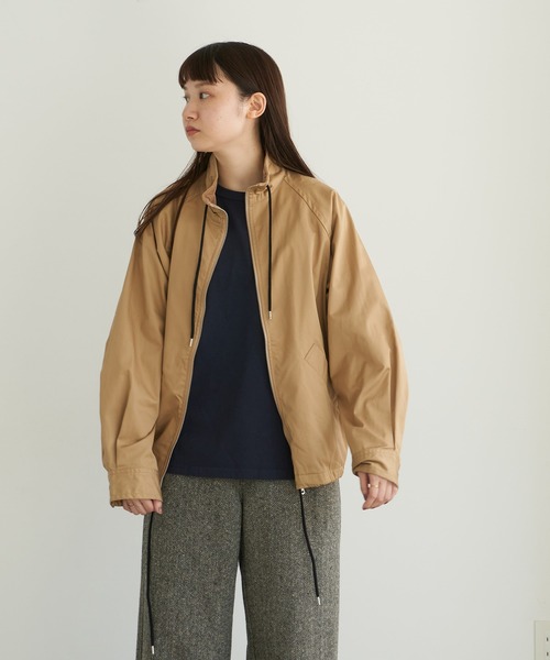 note et silence (ノートエシロンス)の「【 AMB100貨 】コットンツイルベロアコンボブルゾン(ブルゾン・レディース・ブラック/ベージュ・1)」の21枚目の写真