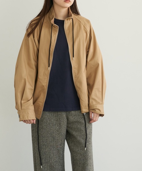 note et silence (ノートエシロンス)の「【 AMB100貨 】コットンツイルベロアコンボブルゾン(ブルゾン・レディース・ブラック/ベージュ・1)」の9枚目の写真