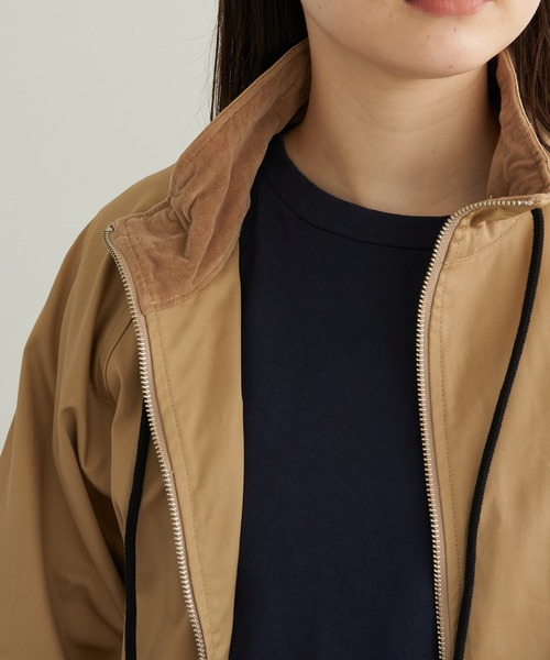 note et silence (ノートエシロンス)の「【 AMB100貨 】コットンツイルベロアコンボブルゾン(ブルゾン・レディース・ブラック/ベージュ・1)」の13枚目の写真