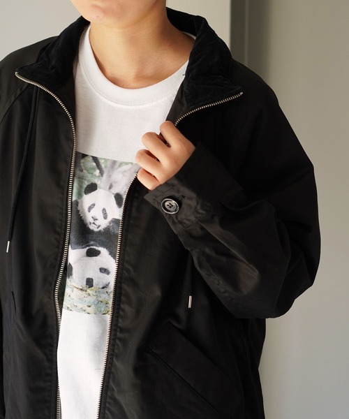 note et silence (ノートエシロンス)の「【 AMB100貨 】コットンツイルベロアコンボブルゾン(ブルゾン・レディース・ブラック/ベージュ・1)」の14枚目の写真