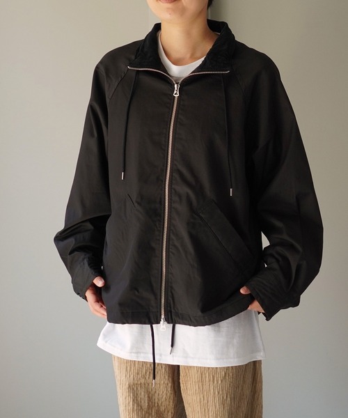 note et silence (ノートエシロンス)の「【 AMB100貨 】コットンツイルベロアコンボブルゾン(ブルゾン・レディース・ブラック/ベージュ・1)」の8枚目の写真