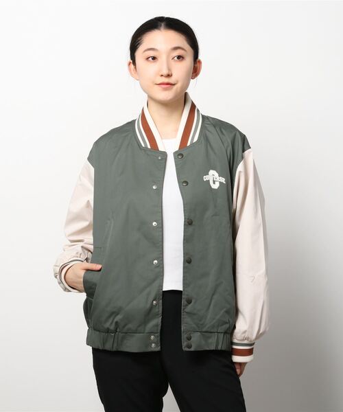 CONVERSE(コンバース)の「CONVERSE/コンバース リブライン カレッジロゴ スタジャン(スタジャン・メンズ・カーキ/グレイッシュブルー・LL/M/L)」の21枚目の写真