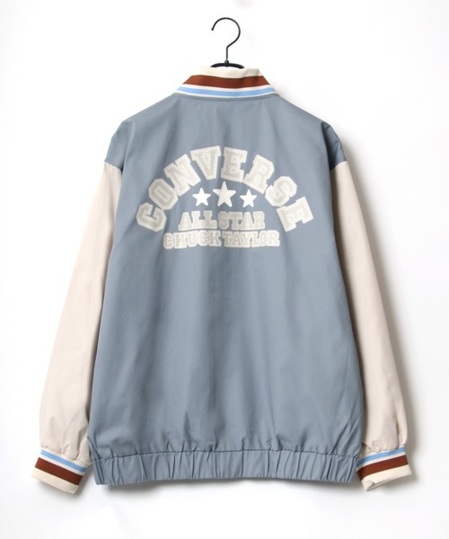 CONVERSE(コンバース)の「CONVERSE/コンバース リブライン カレッジロゴ スタジャン(スタジャン・メンズ・カーキ/グレイッシュブルー・LL/M/L)」の14枚目の写真