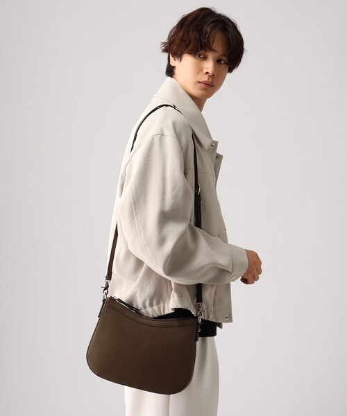 tk.TAKEO KIKUCHI（ティーケータケオキクチ）の「◆シンセティックレザー2WAYムーンバッグ（ショルダーバッグ・メンズ・ブラック/ブラウン系その他・00）」の5枚目の写真