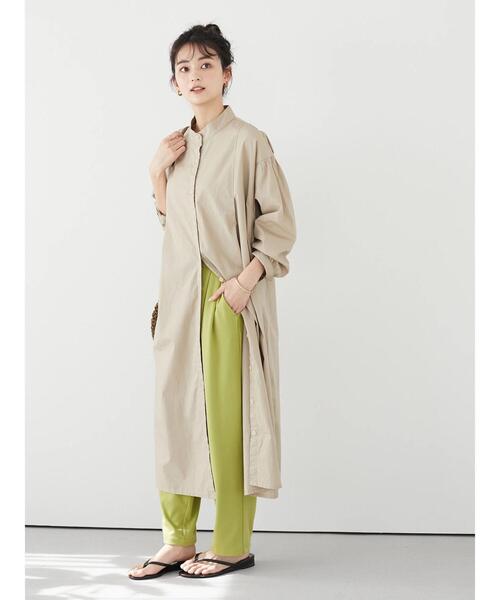 CRAFT STANDARD BOUTIQUE（クラフトスタンダードブティック）の「フロントタックフレアワンピース　＊◆（シャツワンピース・レディース・ホワイト/ベージュ/ミント・FREE）」の22枚目の写真