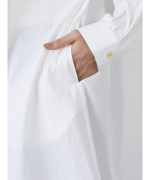 CRAFT STANDARD BOUTIQUE（クラフトスタンダードブティック）の「フロントタックフレアワンピース　＊◆（シャツワンピース・レディース・ホワイト/ベージュ/ミント・FREE）」の20枚目の写真