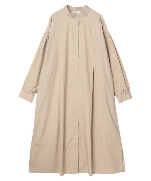 CRAFT STANDARD BOUTIQUE（クラフトスタンダードブティック）の「フロントタックフレアワンピース　＊◆（シャツワンピース・レディース・ホワイト/ベージュ/ミント・FREE）」の4枚目の写真