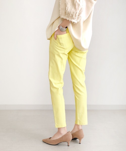 Bou Jeloud(ブージュルード)の「【34-42サイズ展開】抗菌・防臭HAKIYASEストレッチパンツ(その他パンツ・レディース・ブラック/カーキ/ブルー/ホワイト系その他/A/ホワイト/イエロー・40/38/42/36/34)」の6枚目の写真