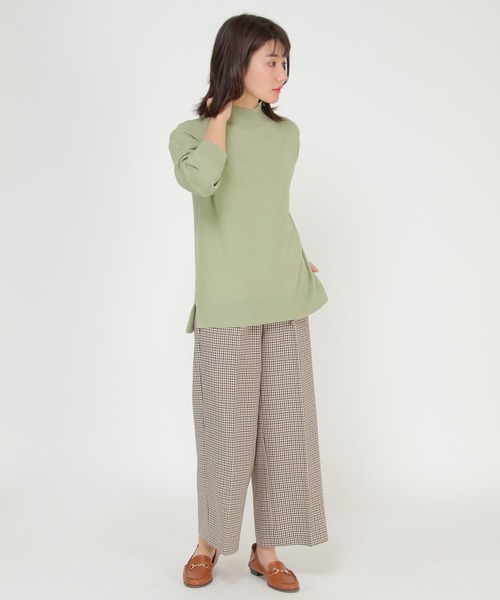 ikka(イッカ)の「総針モックネックプルオーバー(ニット/セーター・レディース・ライトグレー/スカイブルー/ブラック/ベージュ/ピンク/ミント・S/M/L)」の11枚目の写真