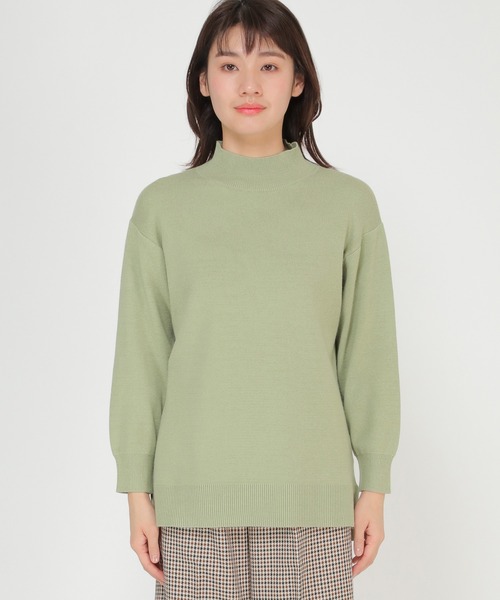 ikka(イッカ)の「総針モックネックプルオーバー(ニット/セーター・レディース・ライトグレー/スカイブルー/ブラック/ベージュ/ピンク/ミント・S/M/L)」の15枚目の写真