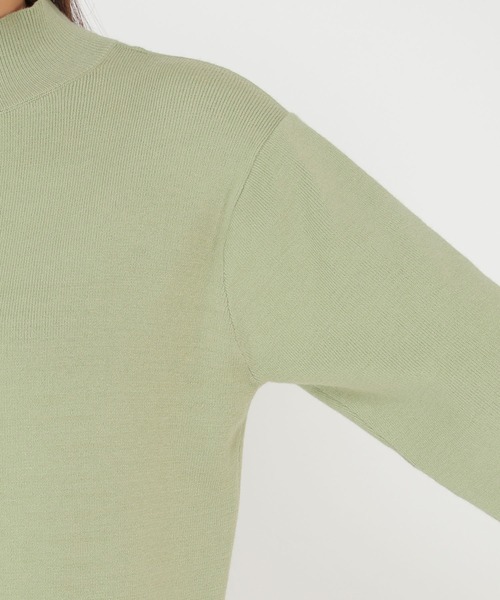 ikka(イッカ)の「総針モックネックプルオーバー(ニット/セーター・レディース・ライトグレー/スカイブルー/ブラック/ベージュ/ピンク/ミント・S/M/L)」の17枚目の写真