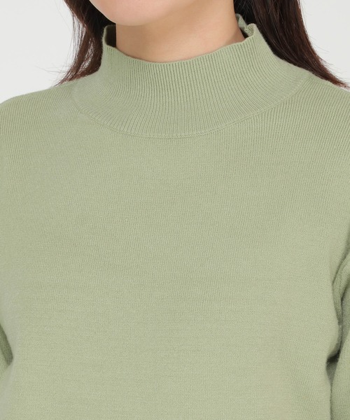 ikka(イッカ)の「総針モックネックプルオーバー(ニット/セーター・レディース・ライトグレー/スカイブルー/ブラック/ベージュ/ピンク/ミント・S/M/L)」の20枚目の写真