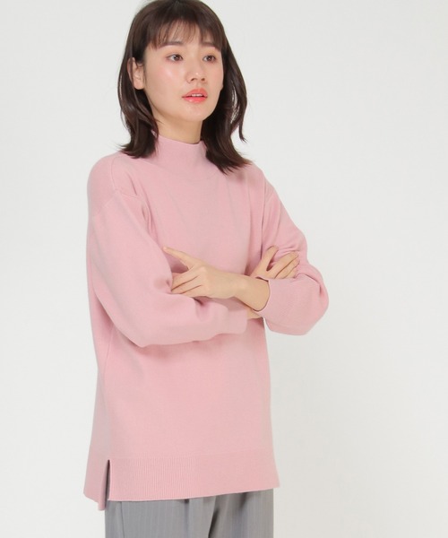 ikka(イッカ)の「総針モックネックプルオーバー(ニット/セーター・レディース・ライトグレー/スカイブルー/ブラック/ベージュ/ピンク/ミント・S/M/L)」の22枚目の写真