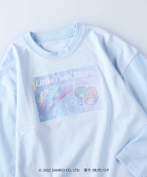 VIVIAN BLUE（ビビアンブルー）の「【VIVIAN BLUE】サンリオプリントロンＴ（Tシャツ/カットソー・キッズ・ブルー/オレンジ/ピンク/ベージュ・130/120/140/150）」の3枚目の写真