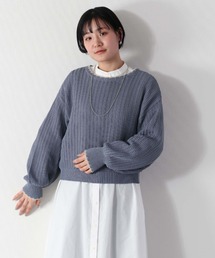 スカシアミショートニット