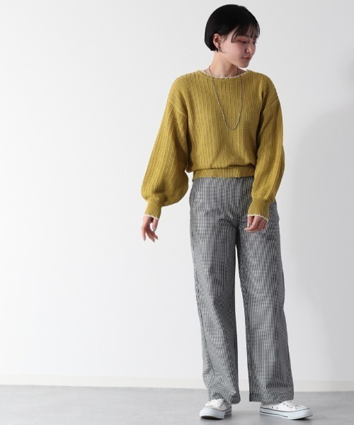 cepo(セポ)の「スカシアミショートニット(ニット/セーター・レディース・オフホワイト/サックスブルー/イエロー/オレンジ・M)」の18枚目の写真