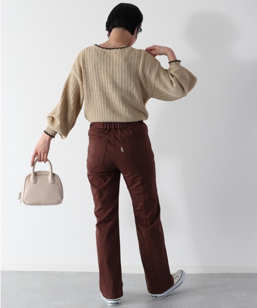 cepo(セポ)の「スカシアミショートニット(ニット/セーター・レディース・オフホワイト/サックスブルー/イエロー/オレンジ・M)」の12枚目の写真