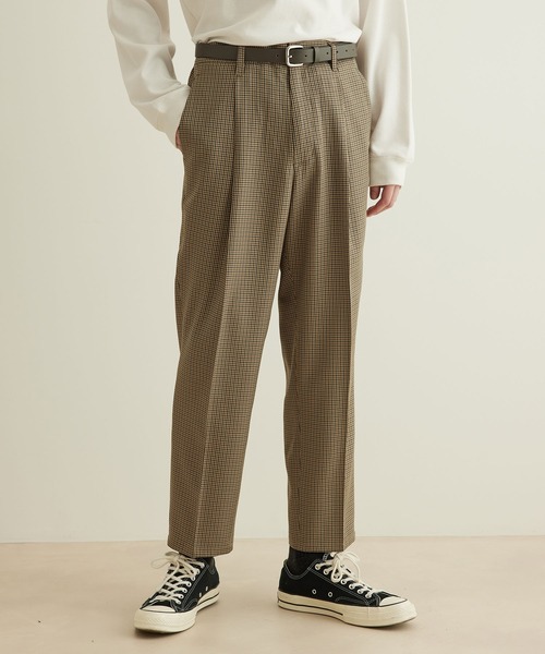 JUNRED(ジュンレッド)の「【 ウォッシャブル、イージーケア 】ウォッシャブルツイルワンタックイージーパンツ(その他パンツ・メンズ・グリーン系その他/グレー/ベージュ・LL/M/L)」の3枚目の写真