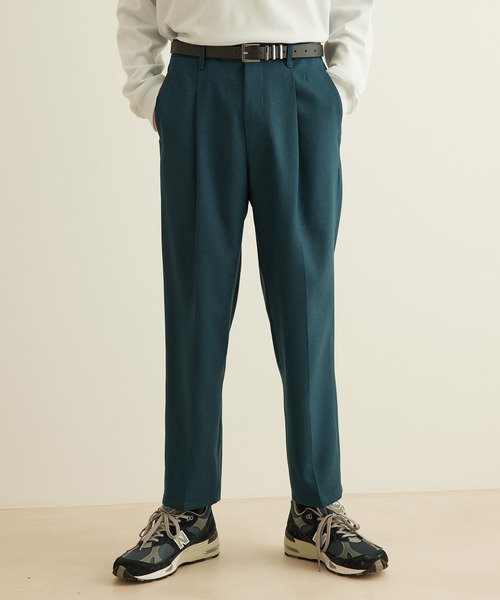 JUNRED(ジュンレッド)の「【 ウォッシャブル、イージーケア 】ウォッシャブルツイルワンタックイージーパンツ(その他パンツ・メンズ・グリーン系その他/グレー/ベージュ・LL/M/L)」の1枚目の写真