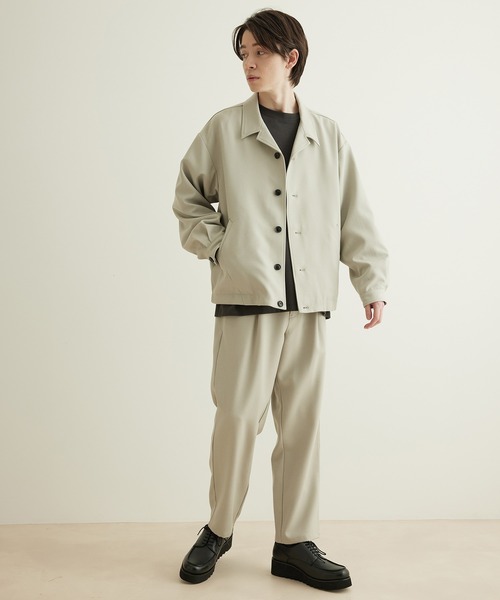 JUNRED(ジュンレッド)の「【 ウォッシャブル、イージーケア 】ウォッシャブルツイルワンタックイージーパンツ(その他パンツ・メンズ・グリーン系その他/グレー/ベージュ・LL/M/L)」の4枚目の写真