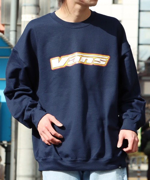VANS(バンズ)の「VANS/ヴァンズ M 3D Snow Logo C SWT ロゴスウェット トレーナー ビッグシルエット(スウェット・メンズ・ネイビー/アッシュグレー/ラベンダー・M/L/XL)」の14枚目の写真