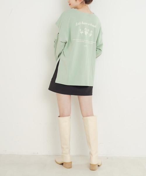 OLIVE des OLIVE（オリーブデオリーブ）の「olive×asukaモチーフTシャツ/カットアウトトップス（Tシャツ/カットソー・レディース・オフホワイト/ライトグレー/ミント・FREE）」の17枚目の写真