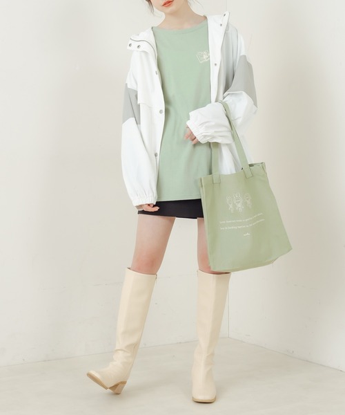 OLIVE des OLIVE（オリーブデオリーブ）の「olive×asukaモチーフTシャツ/カットアウトトップス（Tシャツ/カットソー・レディース・オフホワイト/ライトグレー/ミント・FREE）」の13枚目の写真