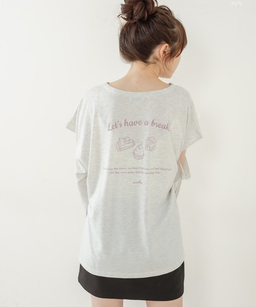 OLIVE des OLIVE（オリーブデオリーブ）の「olive×asukaモチーフTシャツ/カットアウトトップス（Tシャツ/カットソー・レディース・オフホワイト/ライトグレー/ミント・FREE）」の10枚目の写真