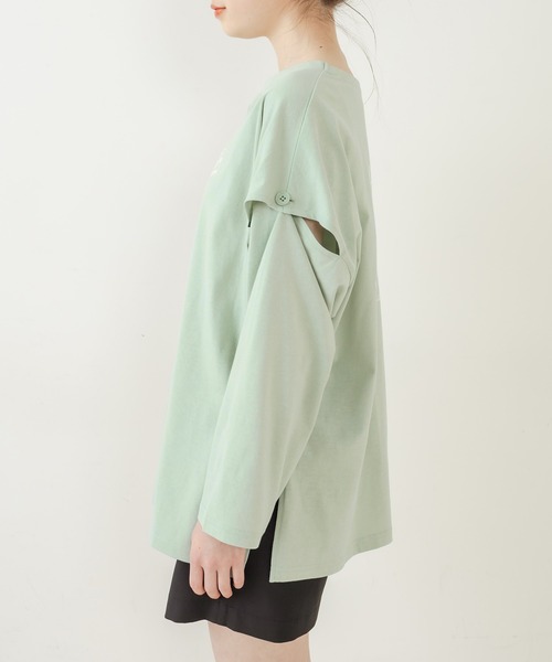 OLIVE des OLIVE（オリーブデオリーブ）の「olive×asukaモチーフTシャツ/カットアウトトップス（Tシャツ/カットソー・レディース・オフホワイト/ライトグレー/ミント・FREE）」の22枚目の写真