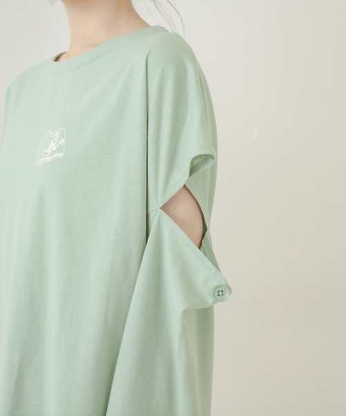 OLIVE des OLIVE（オリーブデオリーブ）の「olive×asukaモチーフTシャツ/カットアウトトップス（Tシャツ/カットソー・レディース・オフホワイト/ライトグレー/ミント・FREE）」の11枚目の写真