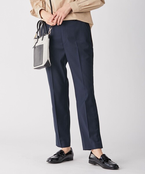 J.PRESS(ジェイプレス)の「【洗える】ポリエステルレーヨンマイクロギャバストレッチ テーパード パンツ(その他パンツ・レディース・ベージュ系/サックスブルー系/ピンク系/ネイビー系・T13/T15)」の3枚目の写真