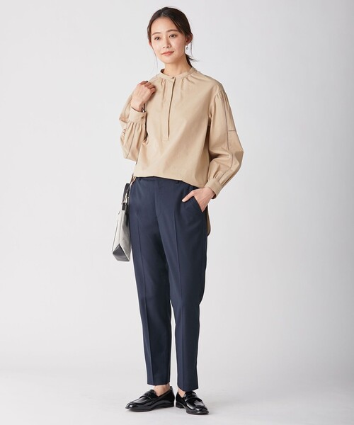 J.PRESS(ジェイプレス)の「【洗える】ポリエステルレーヨンマイクロギャバストレッチ テーパード パンツ(その他パンツ・レディース・ベージュ系/サックスブルー系/ピンク系/ネイビー系・T13/T15)」の22枚目の写真