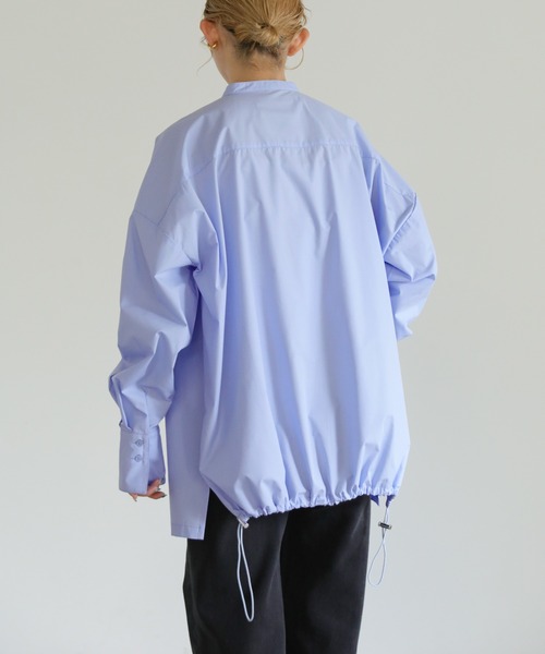 select MOCA（セレクトモカ）の「バックドローストリングシャツ（シャツ/ブラウス・レディース・ホワイト/ブルー・FREE）」の13枚目の写真