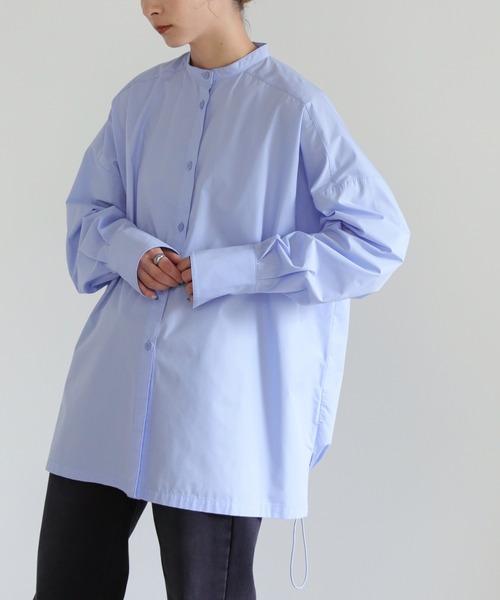 select MOCA（セレクトモカ）の「バックドローストリングシャツ（シャツ/ブラウス・レディース・ホワイト/ブルー・FREE）」の10枚目の写真