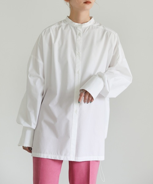 select MOCA（セレクトモカ）の「バックドローストリングシャツ（シャツ/ブラウス・レディース・ホワイト/ブルー・FREE）」の8枚目の写真