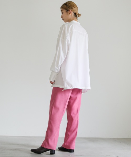 select MOCA（セレクトモカ）の「バックドローストリングシャツ（シャツ/ブラウス・レディース・ホワイト/ブルー・FREE）」の7枚目の写真