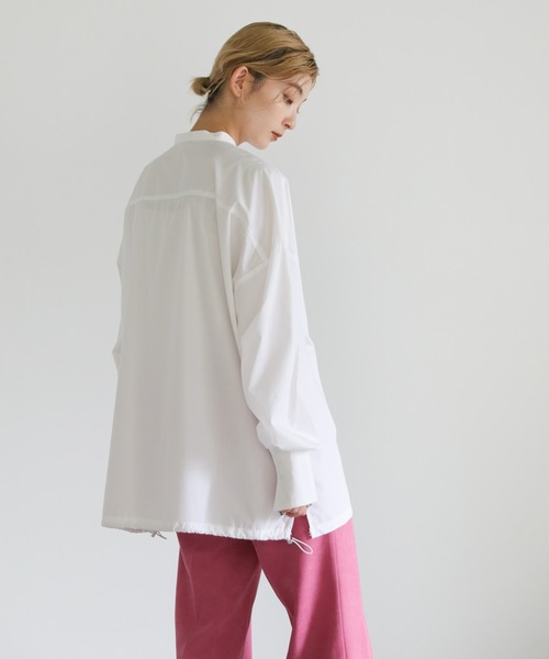 select MOCA（セレクトモカ）の「バックドローストリングシャツ（シャツ/ブラウス・レディース・ホワイト/ブルー・FREE）」の9枚目の写真