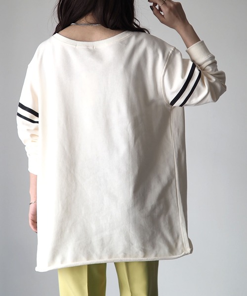 Riberry（リベリー）の「ナンバリングカレッジロゴプルオーバー（Tシャツ/カットソー・レディース・ブラウン/オレンジ/グリーン/アイボリー/スミクロ・MEDIUM）」の19枚目の写真