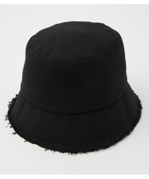 AZUL by moussy（アズールバイマウジー）の「FRINGE BUCKET HAT/フリンジバケットハット（ハット・レディース・アイボリー/ブラック/ライム・FREE）」の11枚目の写真