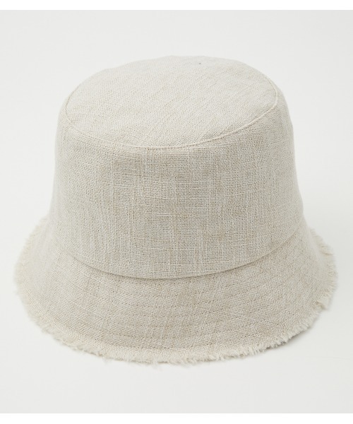 AZUL by moussy（アズールバイマウジー）の「FRINGE BUCKET HAT/フリンジバケットハット（ハット・レディース・アイボリー/ブラック/ライム・FREE）」の4枚目の写真