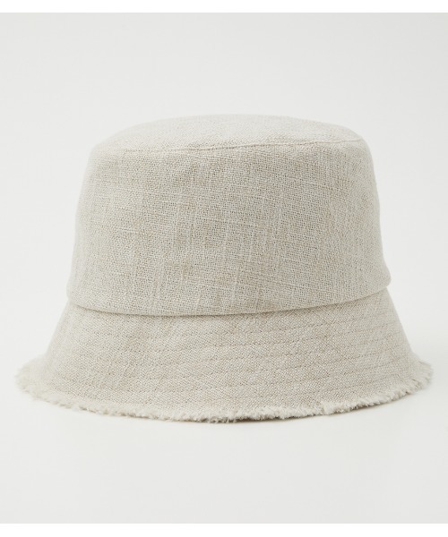 AZUL by moussy（アズールバイマウジー）の「FRINGE BUCKET HAT/フリンジバケットハット（ハット・レディース・アイボリー/ブラック/ライム・FREE）」の5枚目の写真
