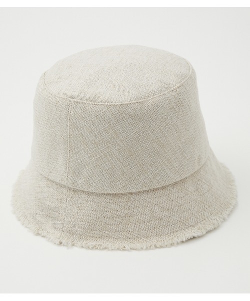 AZUL by moussy（アズールバイマウジー）の「FRINGE BUCKET HAT/フリンジバケットハット（ハット・レディース・アイボリー/ブラック/ライム・FREE）」の6枚目の写真