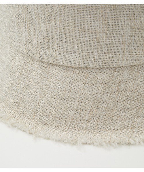 AZUL by moussy（アズールバイマウジー）の「FRINGE BUCKET HAT/フリンジバケットハット（ハット・レディース・アイボリー/ブラック/ライム・FREE）」の8枚目の写真
