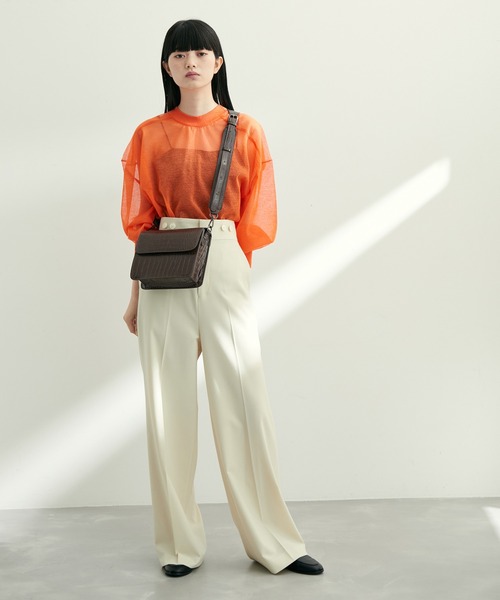 ADAM ET ROPE'(アダムエロペ)の「〈追加〉【2WAY】シアーカーディガン(カーディガン/ボレロ・レディース・ホワイト/ブラック/ピンク/ミント/オレンジ・FREE)」の8枚目の写真