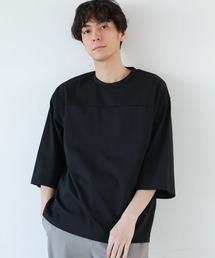 ポンチクロップドスリーブ切替Tシャツ / 270652