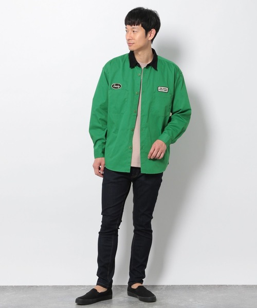 LAKOLE（ラコレ）の「ポンチクロップドスリーブ切替Tシャツ / 270652（Tシャツ/カットソー・メンズ・ホワイト/ブラック/ブルー/桜・MEDIUM/LARGE/X-LARGE）」の13枚目の写真