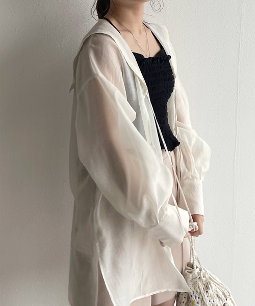 w closet(ダブルクローゼット)の「セーラーカラー前リボンブラウス(シャツ/ブラウス・レディース・アイボリー/ピンク/ブラック・FREE)」の6枚目の写真