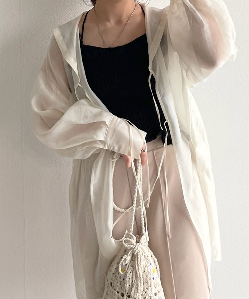 w closet(ダブルクローゼット)の「セーラーカラー前リボンブラウス(シャツ/ブラウス・レディース・アイボリー/ピンク/ブラック・FREE)」の11枚目の写真