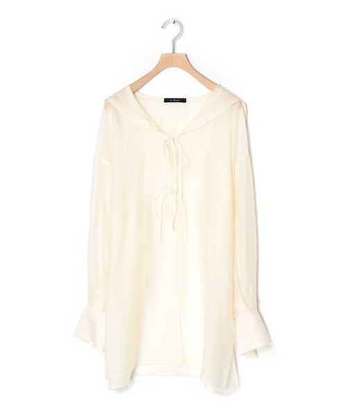 w closet(ダブルクローゼット)の「セーラーカラー前リボンブラウス(シャツ/ブラウス・レディース・アイボリー/ピンク/ブラック・FREE)」の12枚目の写真